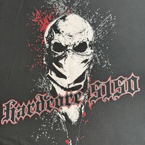 Red Kap Hard Core 5150 Men's Size 3XL Black Short Sleeve Button Up Skull EUC